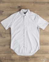 Gitman Vintage Japanese Organic Cotton Dobby Stripe Short Sleeve Button Down