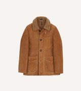 Drake's Tan Western Shearling Jacket