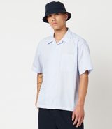 Merz b. Schwanen Lightweight Cotton Poplin Bowling Short Sleeve Shirt