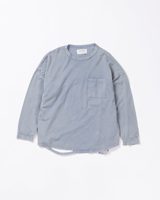 Anachronorm MOSS STITCH DAMAGED POCKET L/S T-S BLUE GRAY
