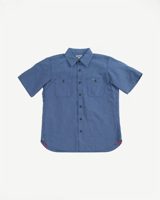 Iron Heart IHSH-420-PIN - 5oz Selvedge OX Cloth Short Sleeve Work Shirt