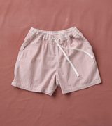 Drake's Red Stripe Seersucker Cotton Drawstring Shorts