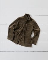 Drake's Olive Suede Welder Jacket