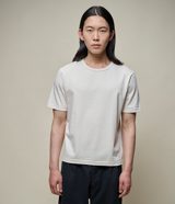 Merz b. Schwanen 2M15C Cropped Mid-Century Machine Refined Fit T-Shirt