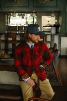A New Medium ANM Harris Tweed CPO Jacket-Red Check