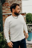 Iron Heart IHTL-1301-WHT 1301 Waffle Knit Long Sleeved Crew Neck Thermal Top