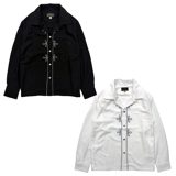 Dry Bones Embroidered Open Shirt