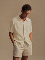 Buck Mason Ivory Cotton Loop Terry Ss Shirt