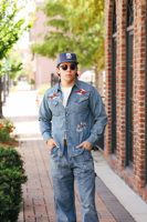 Sugar Cane Embroidered Denim Western Shirt