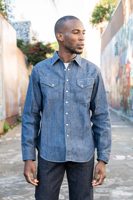 Sugar Cane 8oz Denim Western Shirt