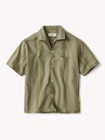 Buck Mason Olive Stripe Sportsman Pool Shirt