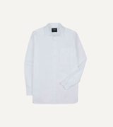 Drake's Long Point Collar Flap Pocket Poplin Shirt