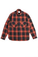 Blackhorse Lane Ateliers E16 MENS JAPANESE FLANNEL WORKSHIRT RED/BLACK OMBRE