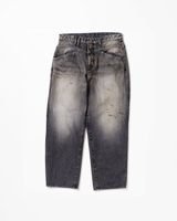 Anachronorm FRONT YORK WASHED DENIM PANTS BLACK (AGING)