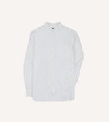 Drake's Linen Mandarin Collar Shirt