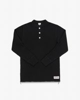 Iron Heart Waffle Knit Long Sleeved Thermal Henley