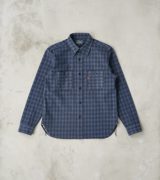 Studio D'Artisan Indigo NY Check Jacquard Workshirt