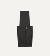 Drake's Grey Prince of Wales Check Wool Flannel Single-Pleat Trouser