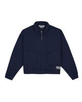 Brain Dead Half Zip Collared Sweatshirt