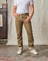 Tellason Ankara Mid Rise Straight Leg Jean Olive / Brown