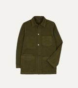 Drake's Olive Cotton Duck Canvas Five-Pocket Chore Jacket