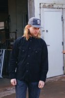 Pure Blue Japan [2236-IDBK] Indigo Corduroy Curved Pocket Shirt