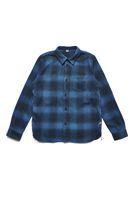 Pure Blue Japan [2235-BE] Indigo Over-dyed Cotton Tweed Check Shirt