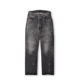 Fullcount 0105BKHW-SP - Wide Black Denim Dartford Splatter