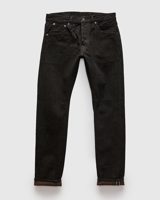 Pure Blue Japan "Teacore Black x Brown" 14oz Rinsed Black Selvedge Denim