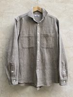 Indi + Ash AMES WORKSHIRT iron gray handspun canvas