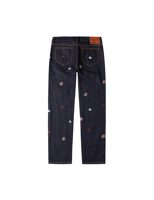 Evisu Allover Brand Embroidery Regular Fit Jeans #2020
