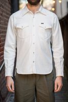 Iron Heart IHSH-384-WHT 13.5oz Cotton Twill Western Shirt