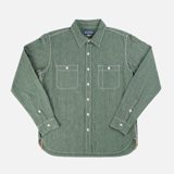 Iron Heart 10oz Mock Twist Selvedge Chambray Work Shirt