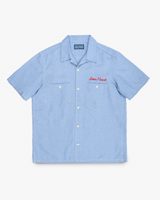 Iron Heart 5oz Cotton Linen Open Collar Short Sleeve Shirt
