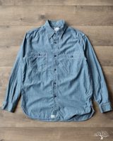 orSlow Slim Fit Blue Chambray Work Shirt