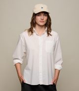 Merz b. Schwanen Lightweight Cotton Poplin Relaxed Fit Long Sleeve Shirt