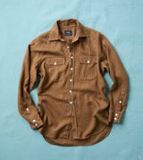 Drake's Linen Two-Pocket Western Shirt