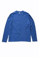 Pure Blue Japan [LS-5011-M] Indigo Jersey Crew Neck Long Sleeved T-shirt