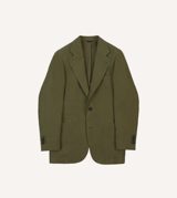 Drake's Olive Irish Linen Tailored Jacket