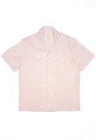 Blackhorse Lane Ateliers Camp Collar Light Pink Stripe Linen Shirt