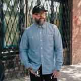 The Flat Head FN-SCK-010L Long Sleeve Chambray Work Shirt
