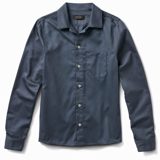 Schaeffer's Garment Hotel Brushed Satin Twill Spruce Grey Button Down Shirt