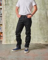 Tellason Elgin Mid Rise Slim Tapered Black Selvedge Jeans 13.5 oz.