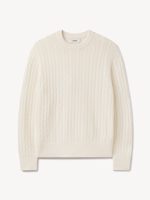 Buck Mason Natural California Cashmere Cable Crew