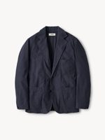 Buck Mason Washed Navy Chateau Cotton Linen Carry-On Jacket