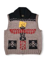 Kapital ハンドニット PECKISHトーテムポール ZIPベスト