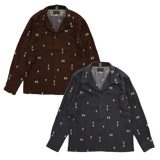 Dry Bones Long Sleeve Print Open Shirt
