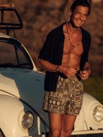 Buck Mason Sage / Blue Sea Print 5.5" Laguna Swim Short