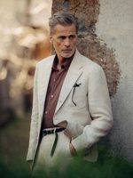 Buck Mason Natural Linen Herringbone Hollywood Jacket