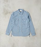 Samurai SSS25-CSW Natural Indigo Dyed Sashiko Gingham Check Work Shirt